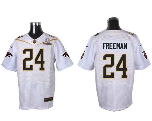 Nike Falcons #24 Devonta Freeman White 2016 Pro Bowl Men's Stitched NFL Elite Jersey